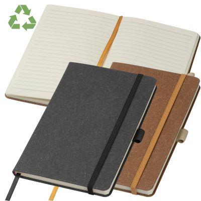 A5 notebook with recycled leather cover