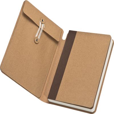 Notebook with brown rubber band, 120 sheets