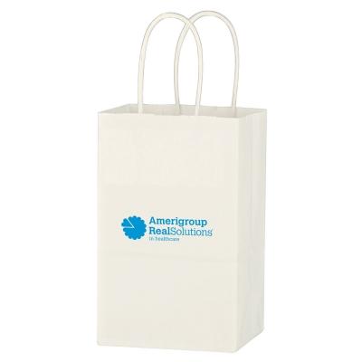 NP-129 KRAFT PAPER WHITE SHOPPING BAG 