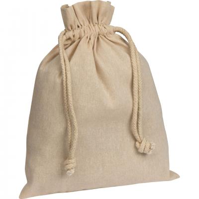 NP-075 Medium drawstring bag made from recycled cotton