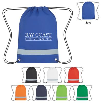 NP-064 REFLECTIVE NON-WOVEN DRAWSTRING BAG