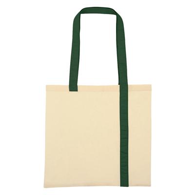 NP-127 STRIPED ECONOMY COTTON CANVAS TOTE BAG