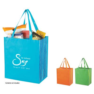 NP-037 SHINY LAMINATED NON-WOVEN TROPIC SHOPPER TOTE BAG