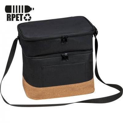 NP-098 RPET cooler bag with extra compartment and cork bottom