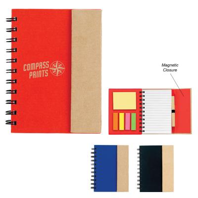 NP-186 SMALL SPIRAL NOTEBOOK WITH STICKY NOTES AND FLAGS