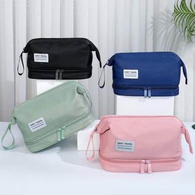 Men's Travel Toiletry Bag with Grooming Kit - Portable Waterproof Storage Pouch with Wet-Dry Separation for Business Trips & Daily Organization